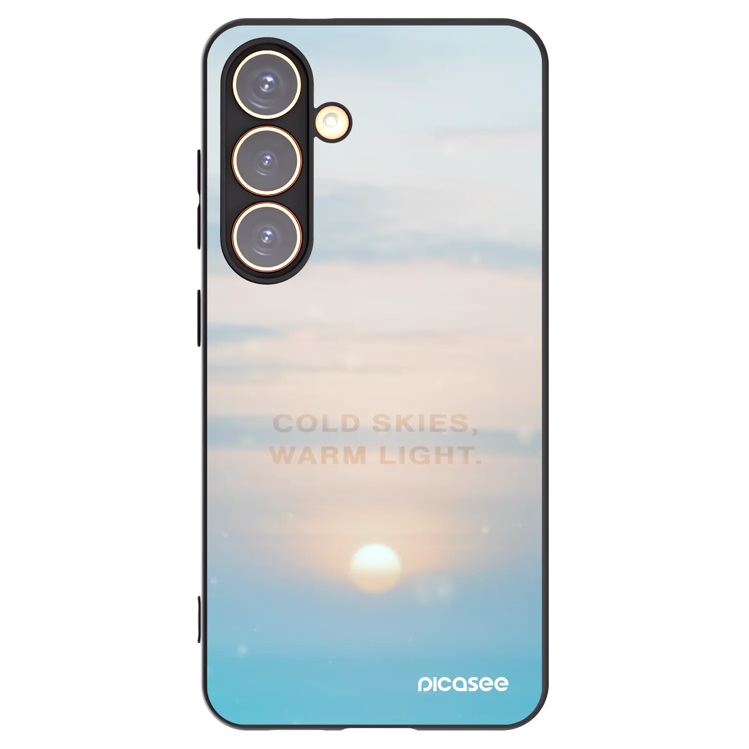 Picasee Μαύρη θήκη σιλικόνης για Samsung Galaxy S24 S921B 5G - COLD SKIES