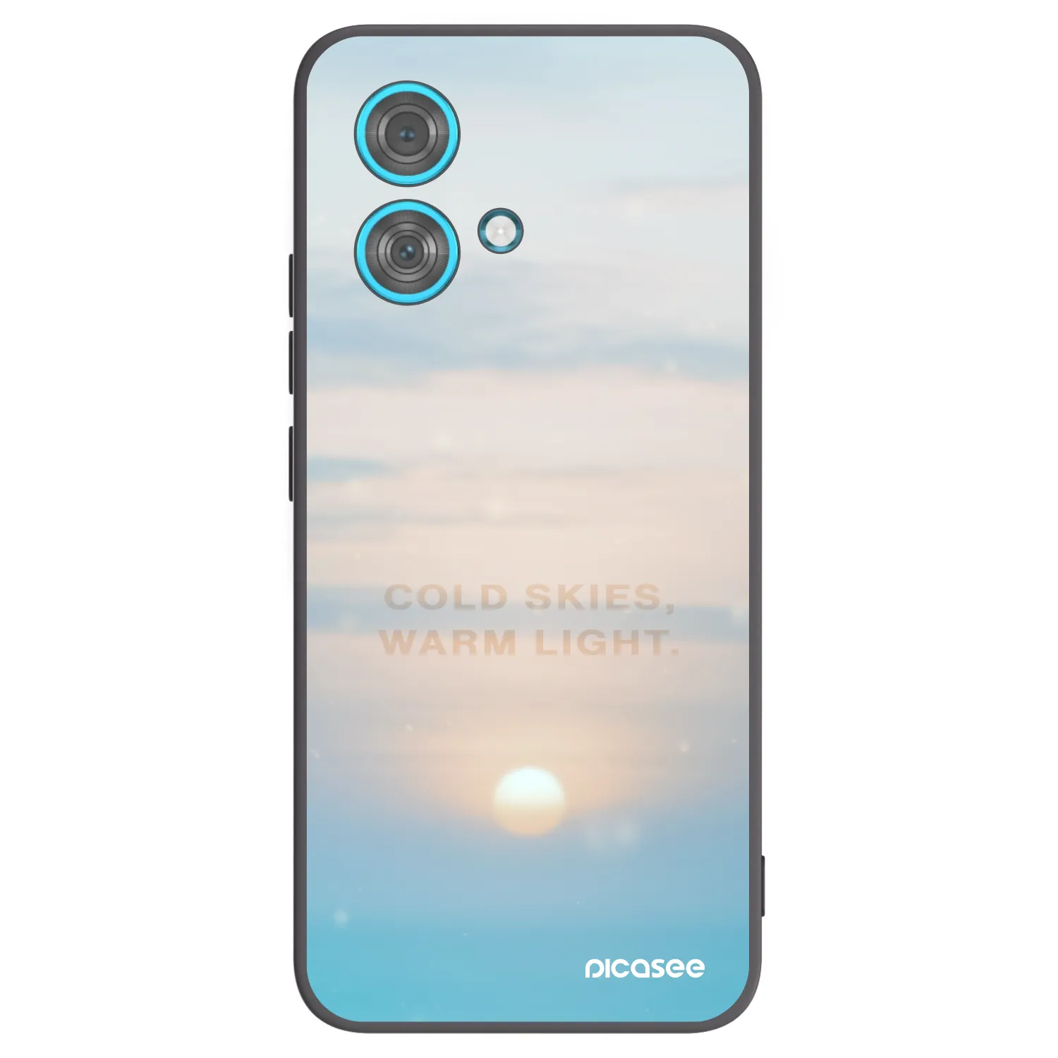 Picasee Μαύρη θήκη σιλικόνης για Motorola Edge 40 Neo - COLD SKIES