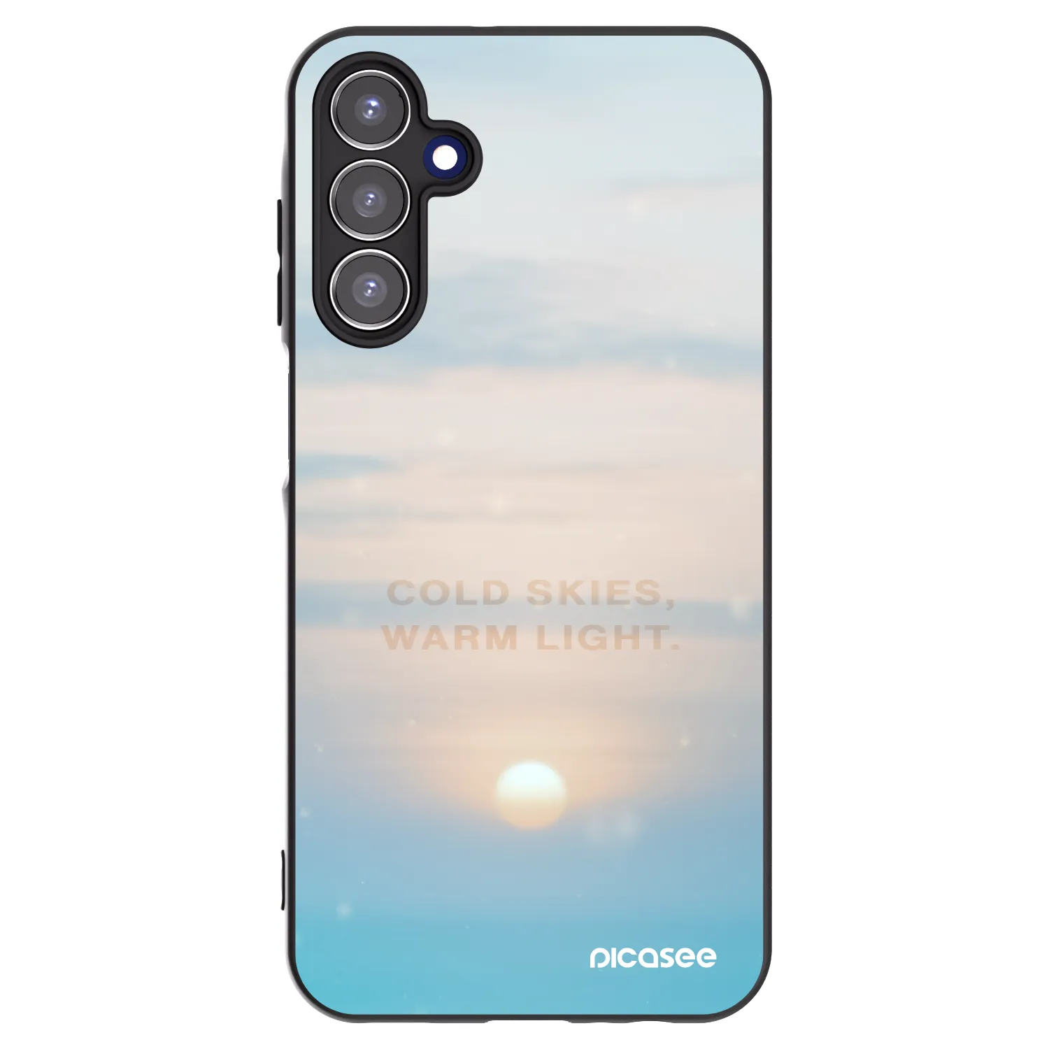 Picasee Μαύρη θήκη σιλικόνης για Samsung Galaxy A15 A156B 5G - COLD SKIES