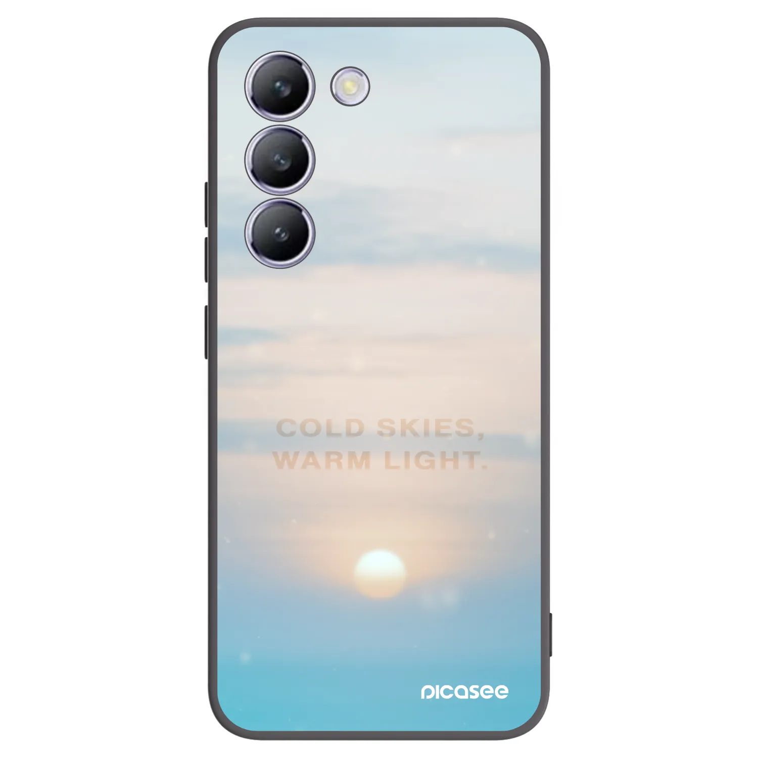 Picasee Μαύρη θήκη σιλικόνης για Vivo V40 SE 5G - COLD SKIES
