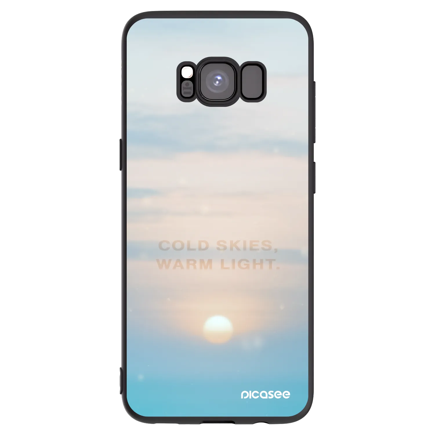 Picasee Μαύρη θήκη σιλικόνης για Samsung Galaxy S8 G950F - COLD SKIES