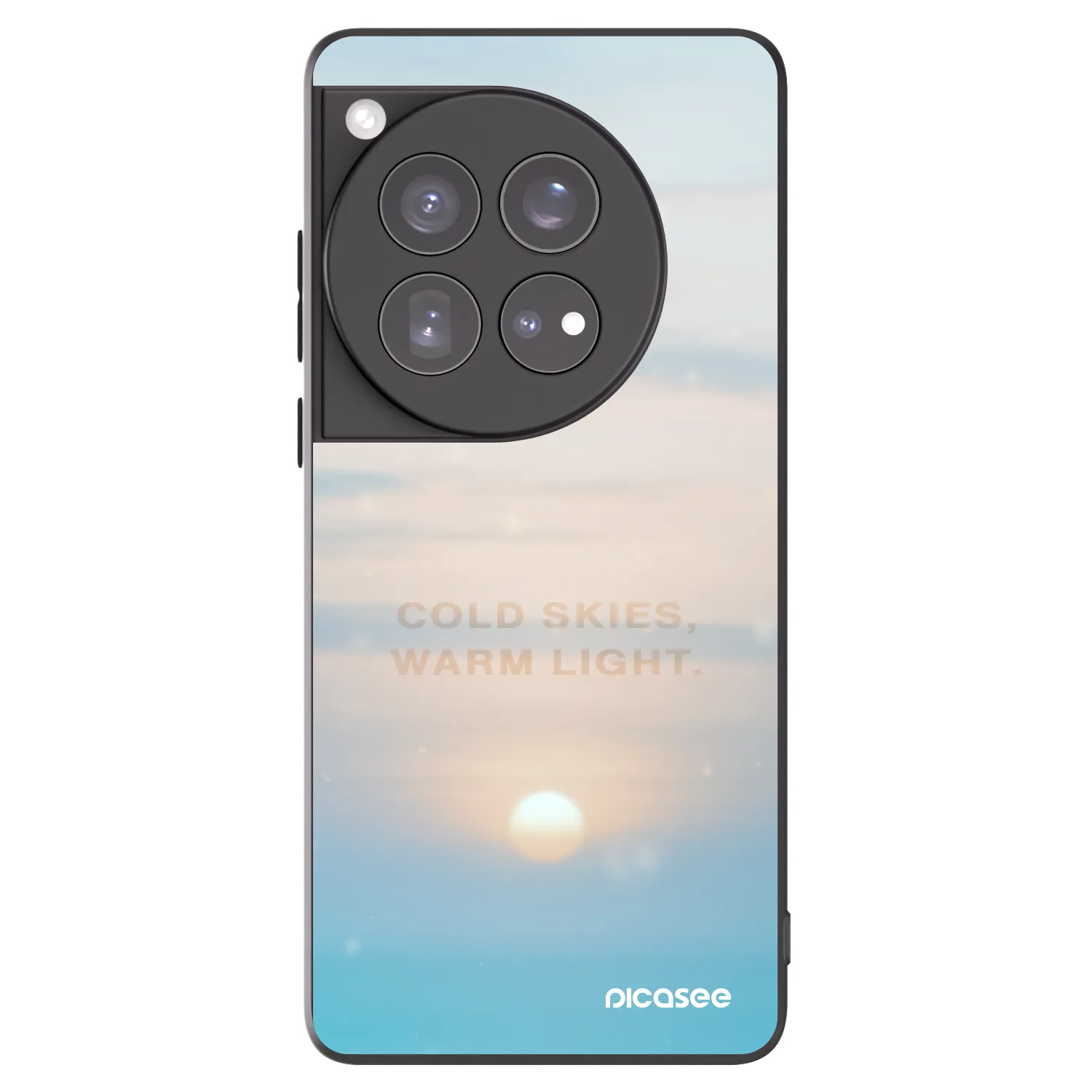 Picasee Μαύρη θήκη σιλικόνης για OnePlus 12 5G - COLD SKIES