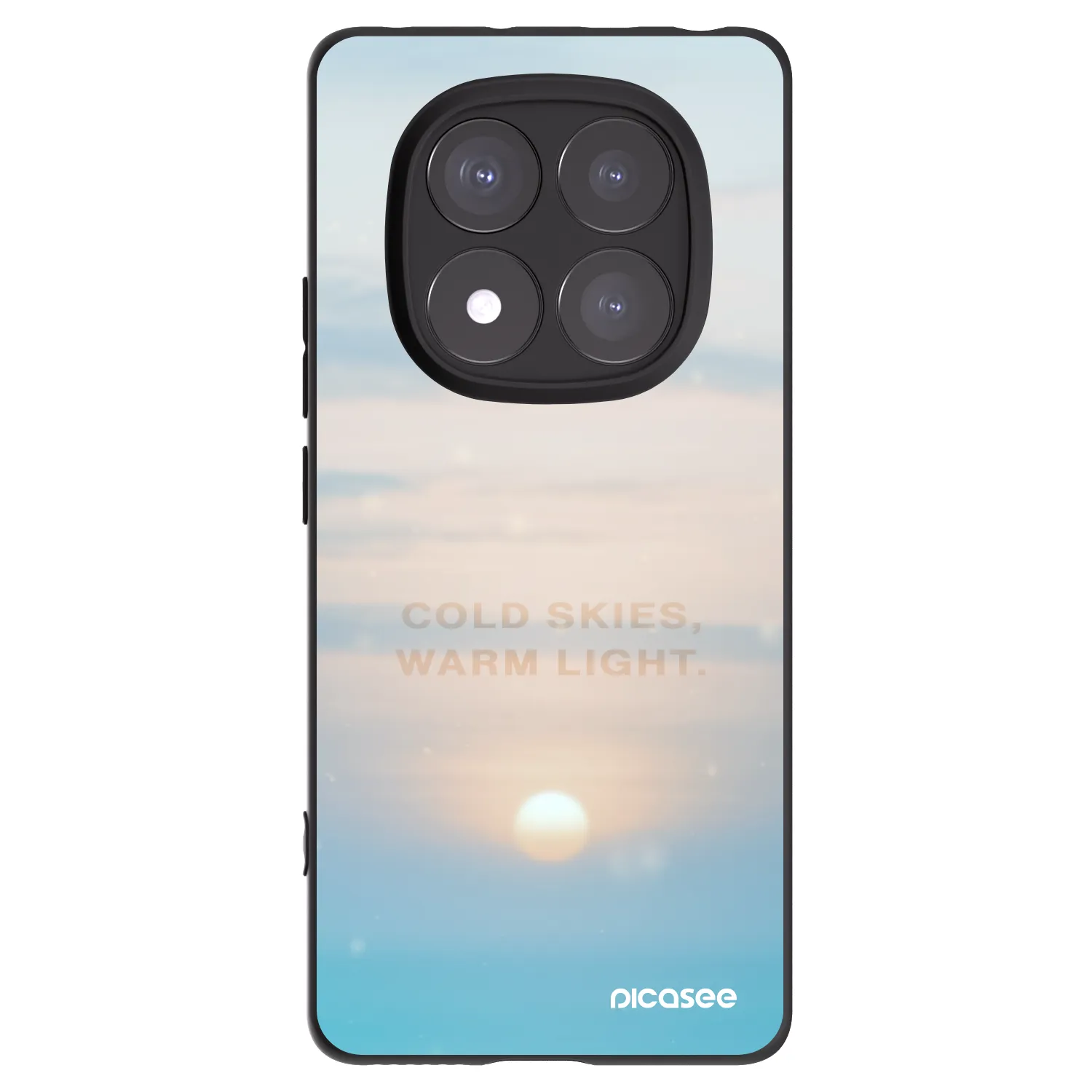 Picasee Μαύρη θήκη σιλικόνης για Xiaomi Redmi Note 14 Pro 5G - COLD SKIES