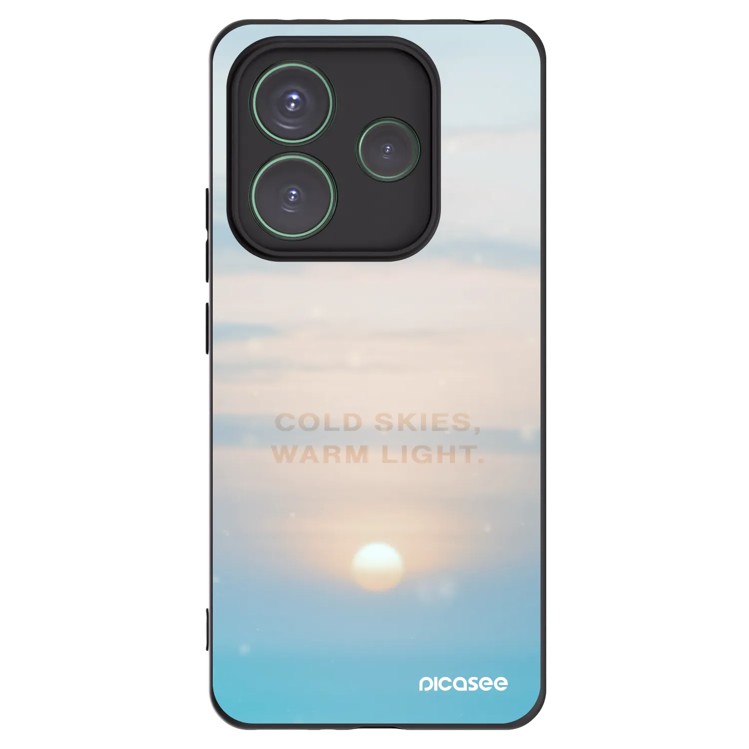 Picasee Μαύρη θήκη σιλικόνης για Xiaomi Redmi Note 14 5G - COLD SKIES