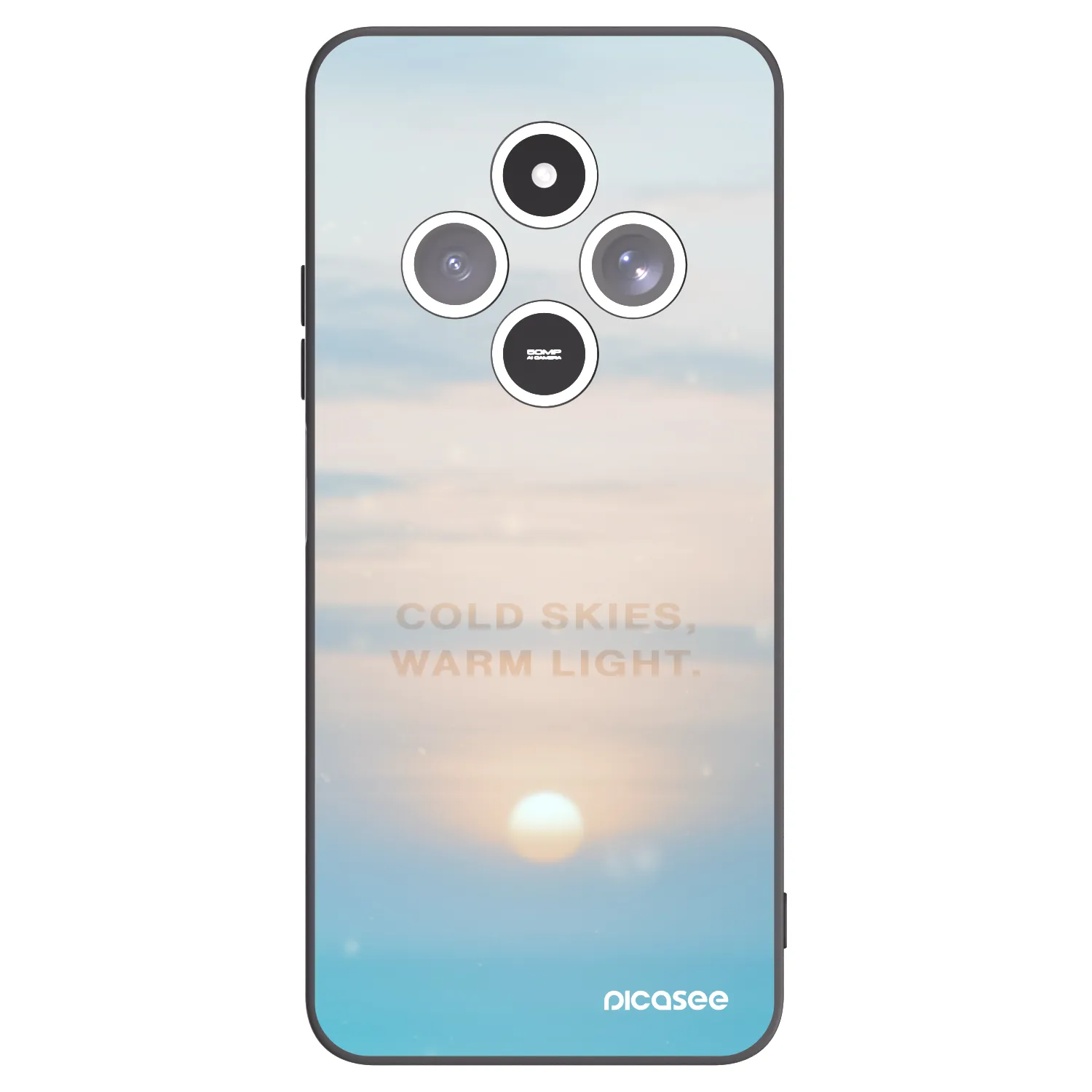 Picasee Μαύρη θήκη σιλικόνης για Xiaomi Redmi 14C - COLD SKIES