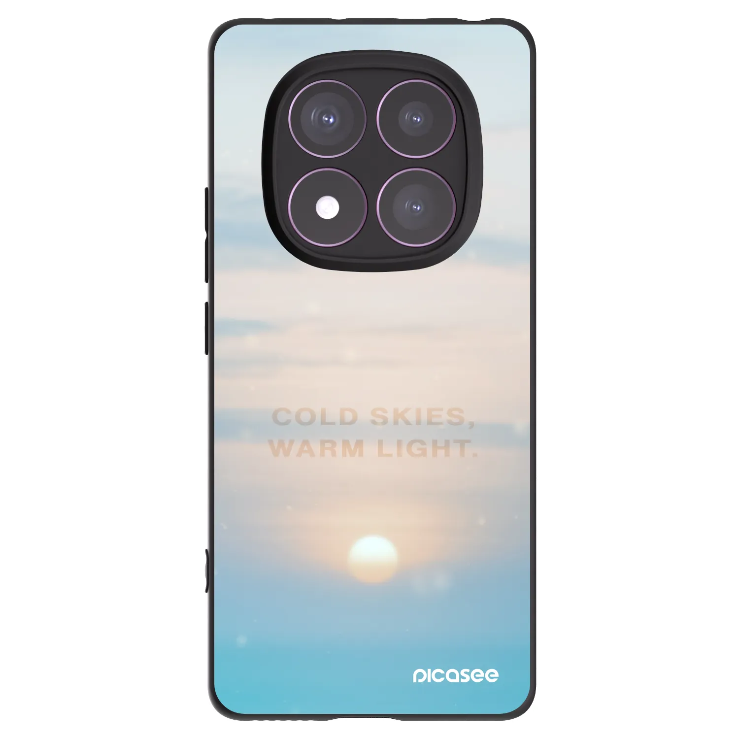 Picasee Μαύρη θήκη σιλικόνης για Xiaomi Redmi Note 14 Pro 4G - COLD SKIES