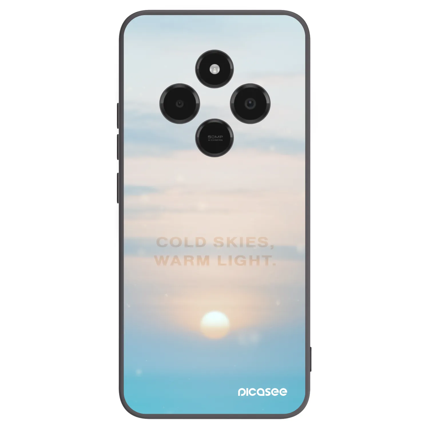 Picasee Μαύρη θήκη σιλικόνης για Xiaomi Poco C75 - COLD SKIES