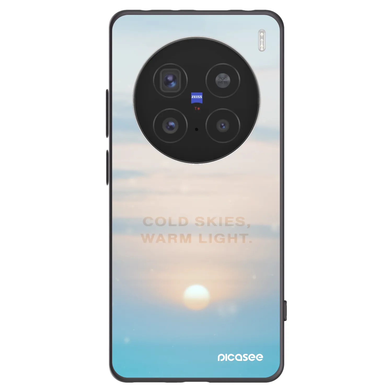 Picasee Μαύρη θήκη σιλικόνης για Vivo X200 Pro - COLD SKIES