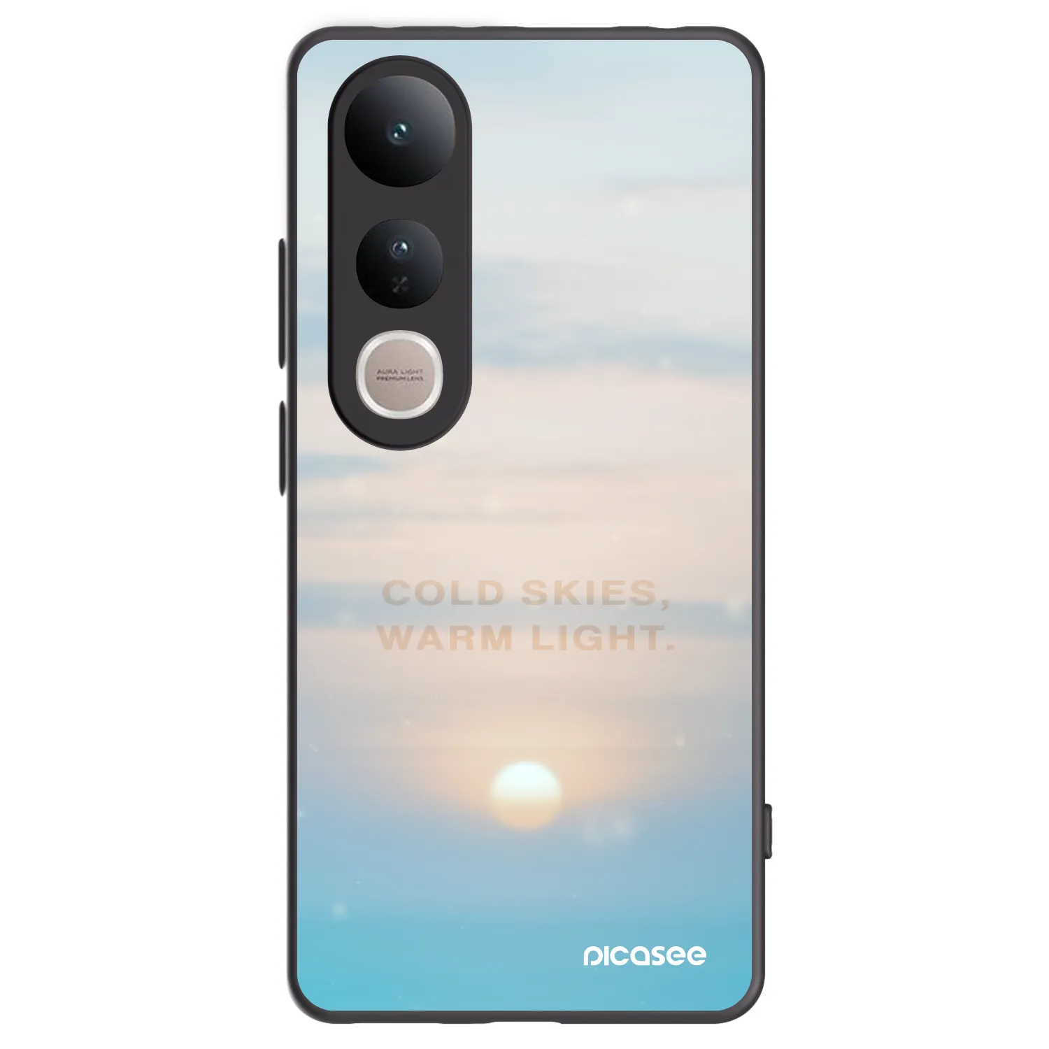 Picasee Μαύρη θήκη σιλικόνης για Vivo V50 Lite 5G - COLD SKIES