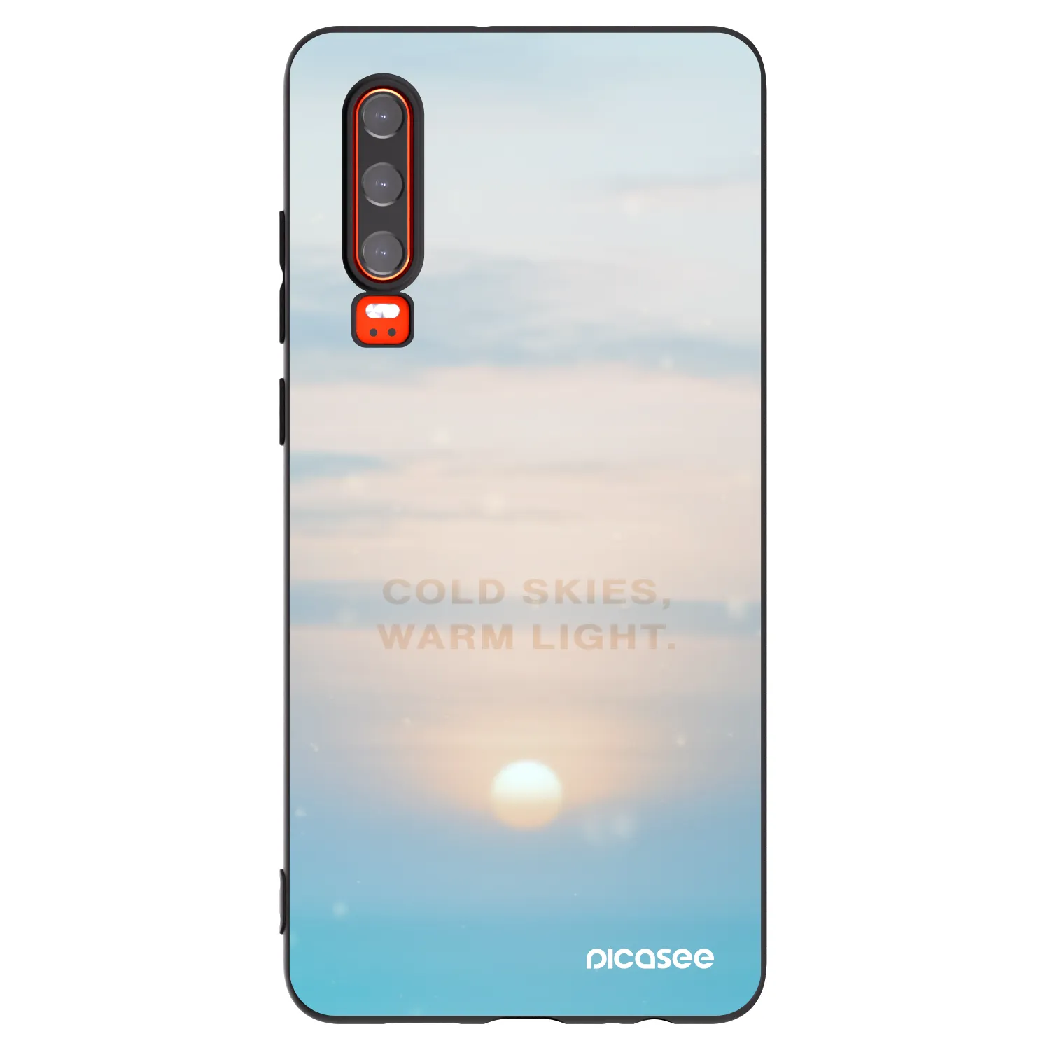 Picasee Μαύρη θήκη σιλικόνης για Huawei P30 - COLD SKIES