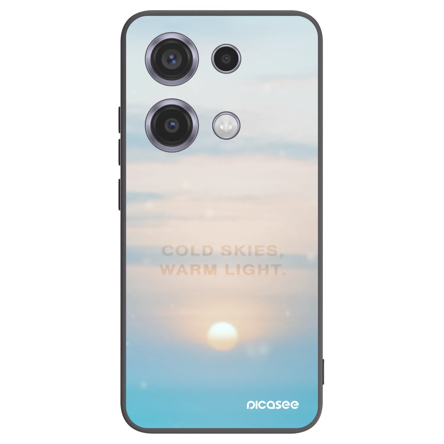 Picasee Μαύρη θήκη σιλικόνης για Xiaomi Redmi Note 14S - COLD SKIES