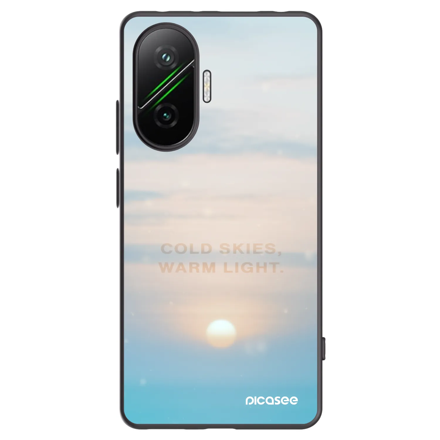 Picasee Μαύρη θήκη σιλικόνης για Xiaomi Poco F7 5G - COLD SKIES