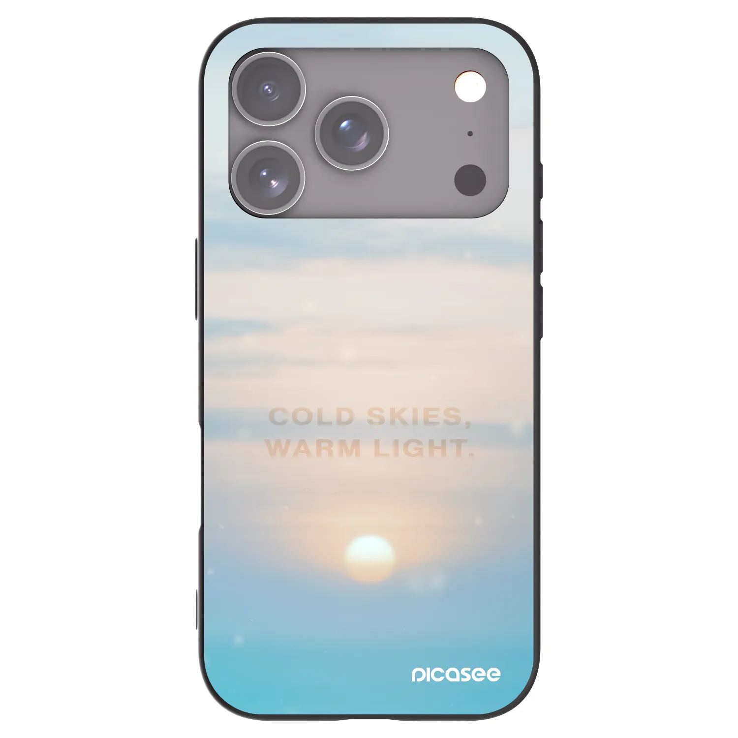 Picasee Μαύρη θήκη σιλικόνης για Apple iPhone 17 Pro - COLD SKIES