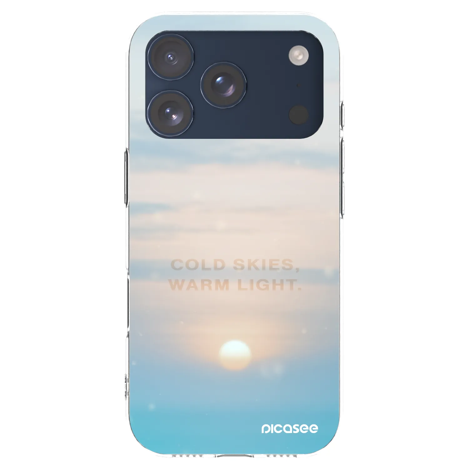 Picasee διαφανής θήκη σιλικόνης Apple iPhone 17 Pro - COLD SKIES