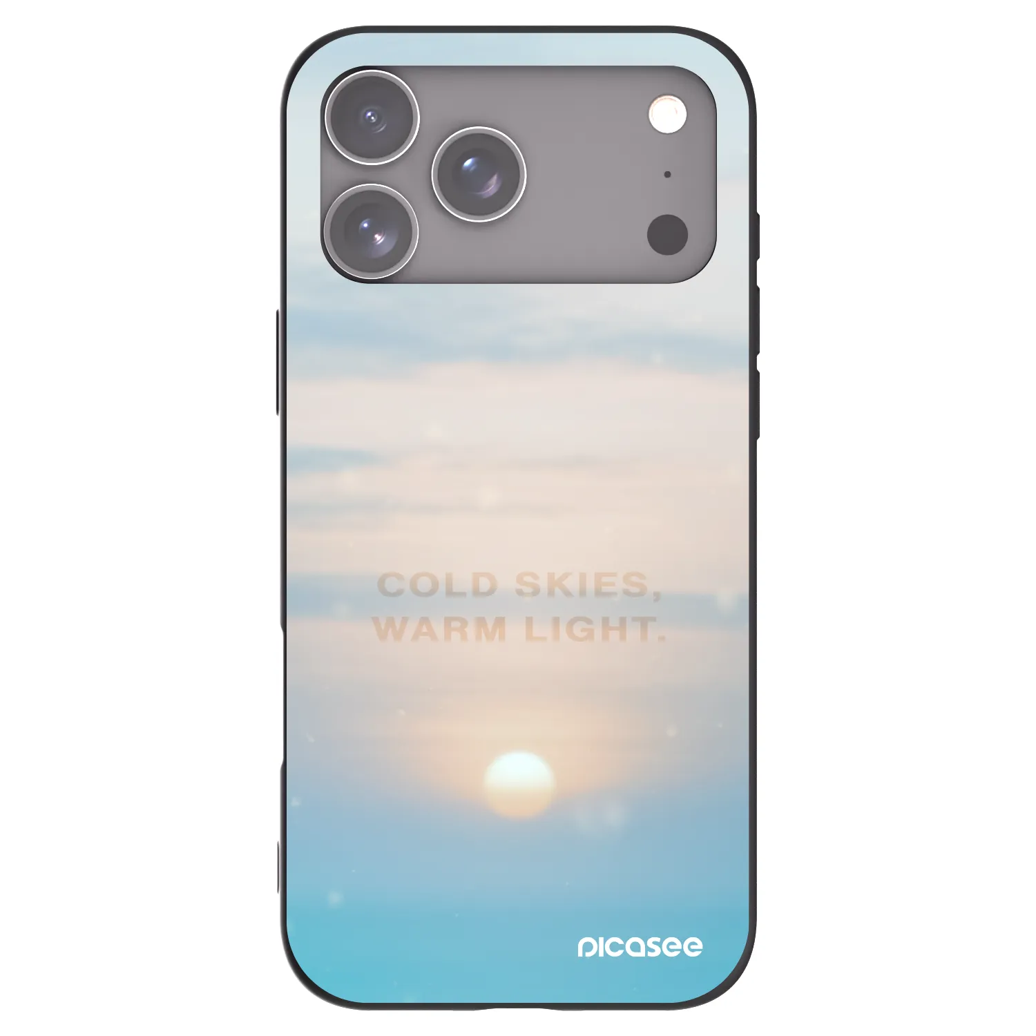 Picasee Μαύρη θήκη σιλικόνης για Apple iPhone 17 Pro Max - COLD SKIES