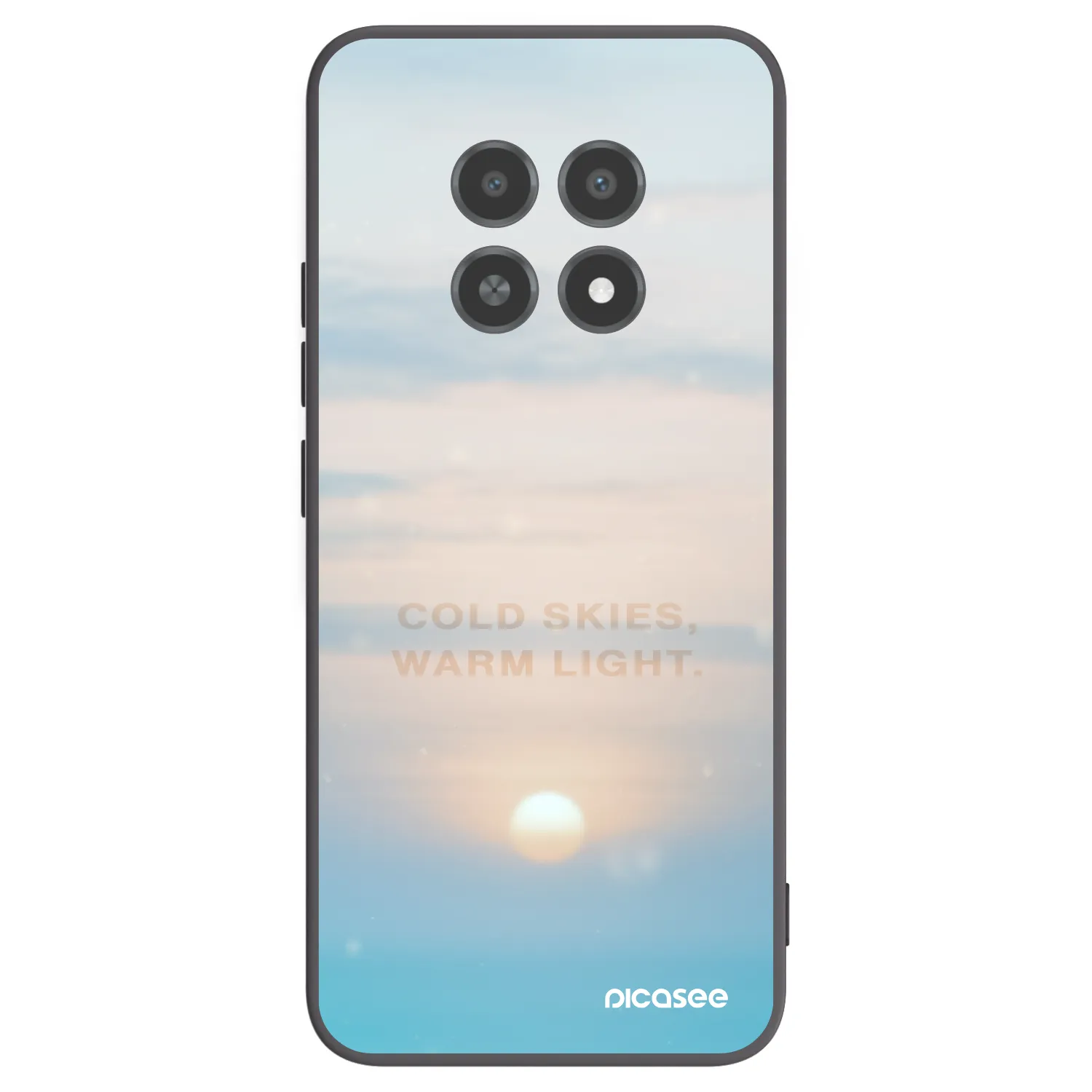 Picasee Μαύρη θήκη σιλικόνης για Realme 12X - COLD SKIES