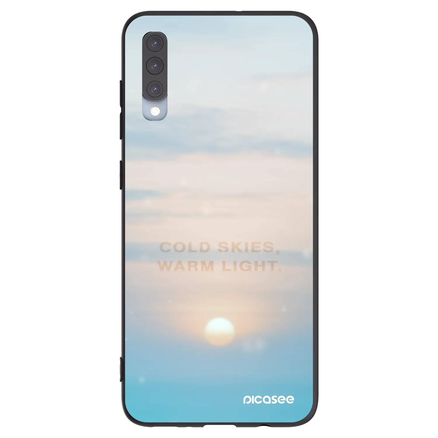 Picasee Μαύρη θήκη σιλικόνης για Samsung Galaxy A70 A705F - COLD SKIES