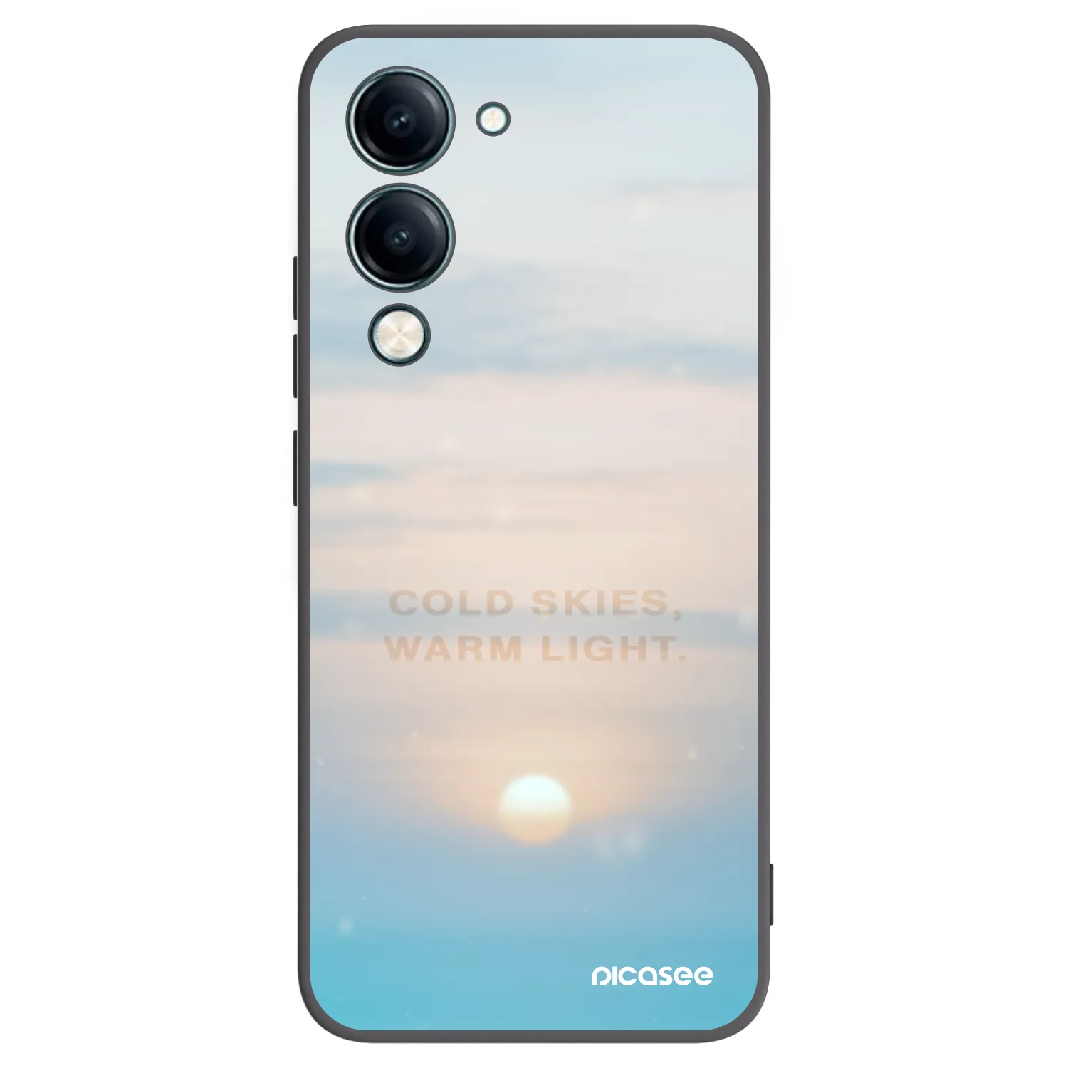 Picasee Μαύρη θήκη σιλικόνης για Vivo Y29s 5G - COLD SKIES
