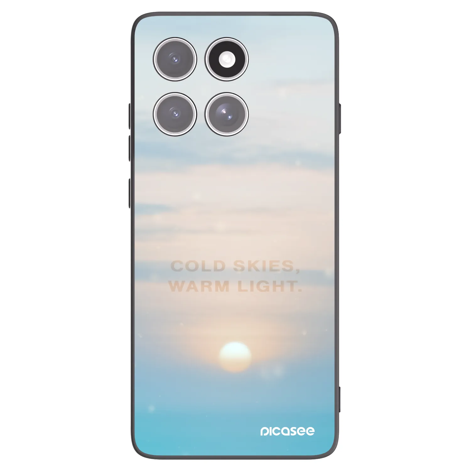 Picasee Μαύρη θήκη σιλικόνης για Motorola Edge 60 Fusion - COLD SKIES
