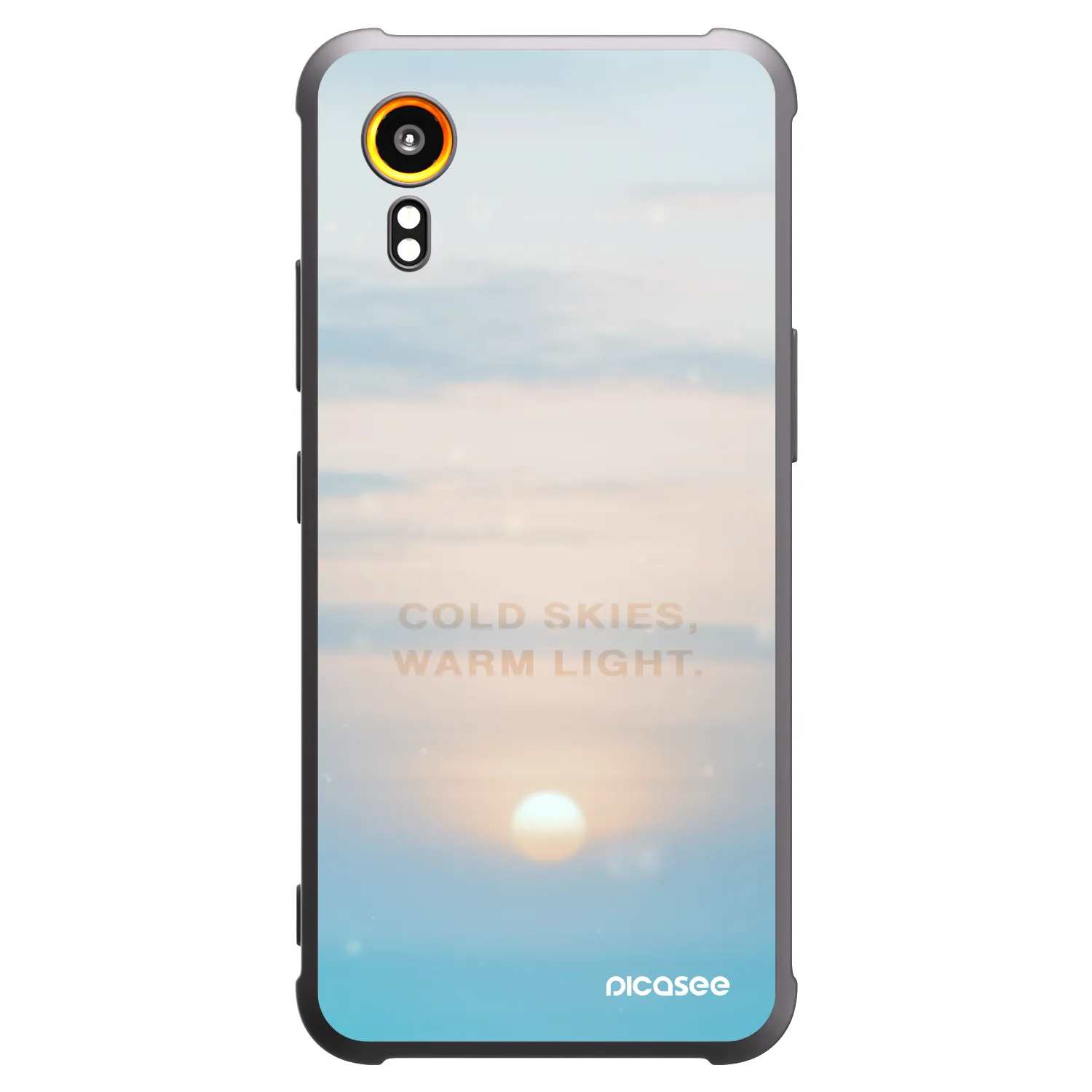 Picasee Μαύρη θήκη σιλικόνης για Samsung Galaxy Xcover 7 - COLD SKIES