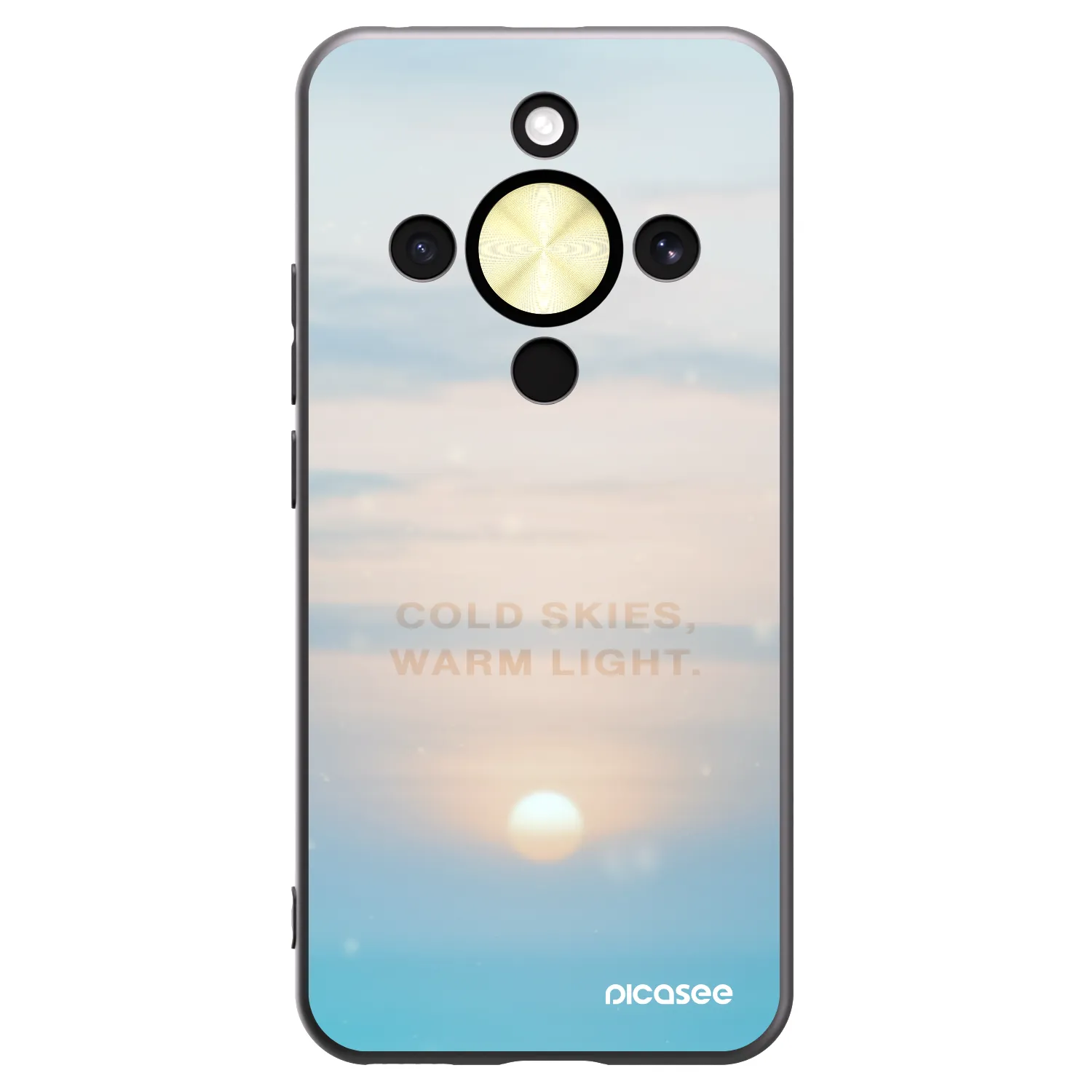 Picasee Μαύρη θήκη σιλικόνης για Honor Magic8 Lite 5G - COLD SKIES