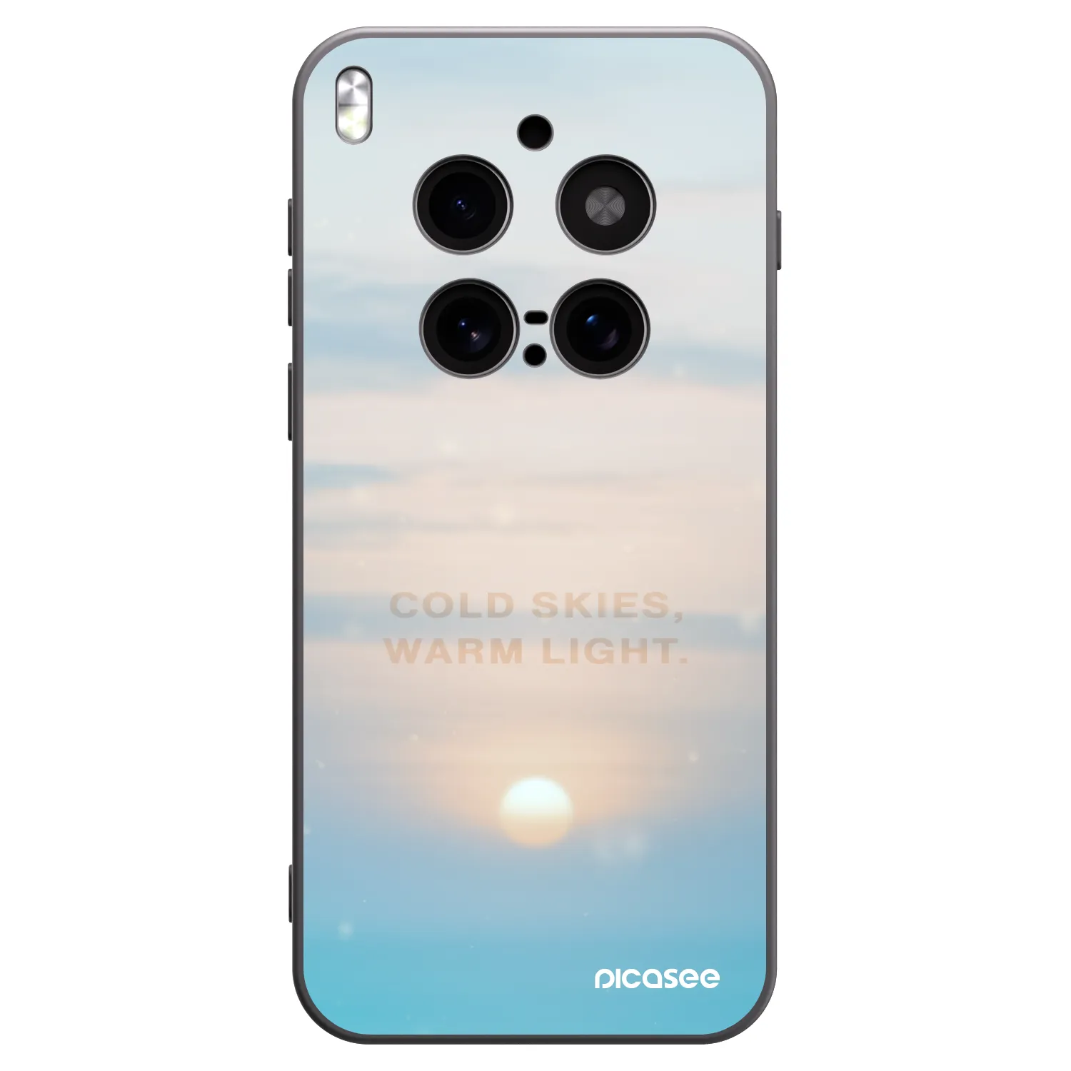 Picasee Μαύρη θήκη σιλικόνης για Vivo X300 Pro - COLD SKIES