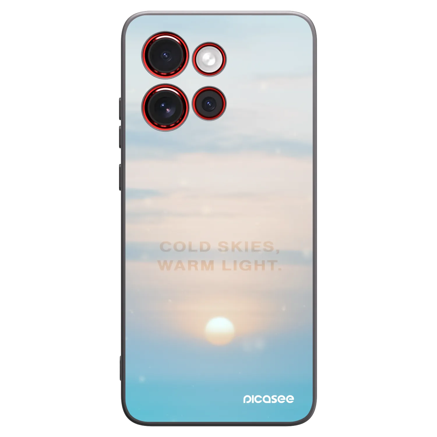 Picasee Μαύρη θήκη σιλικόνης για Motorola Edge 60 Neo 5G - COLD SKIES
