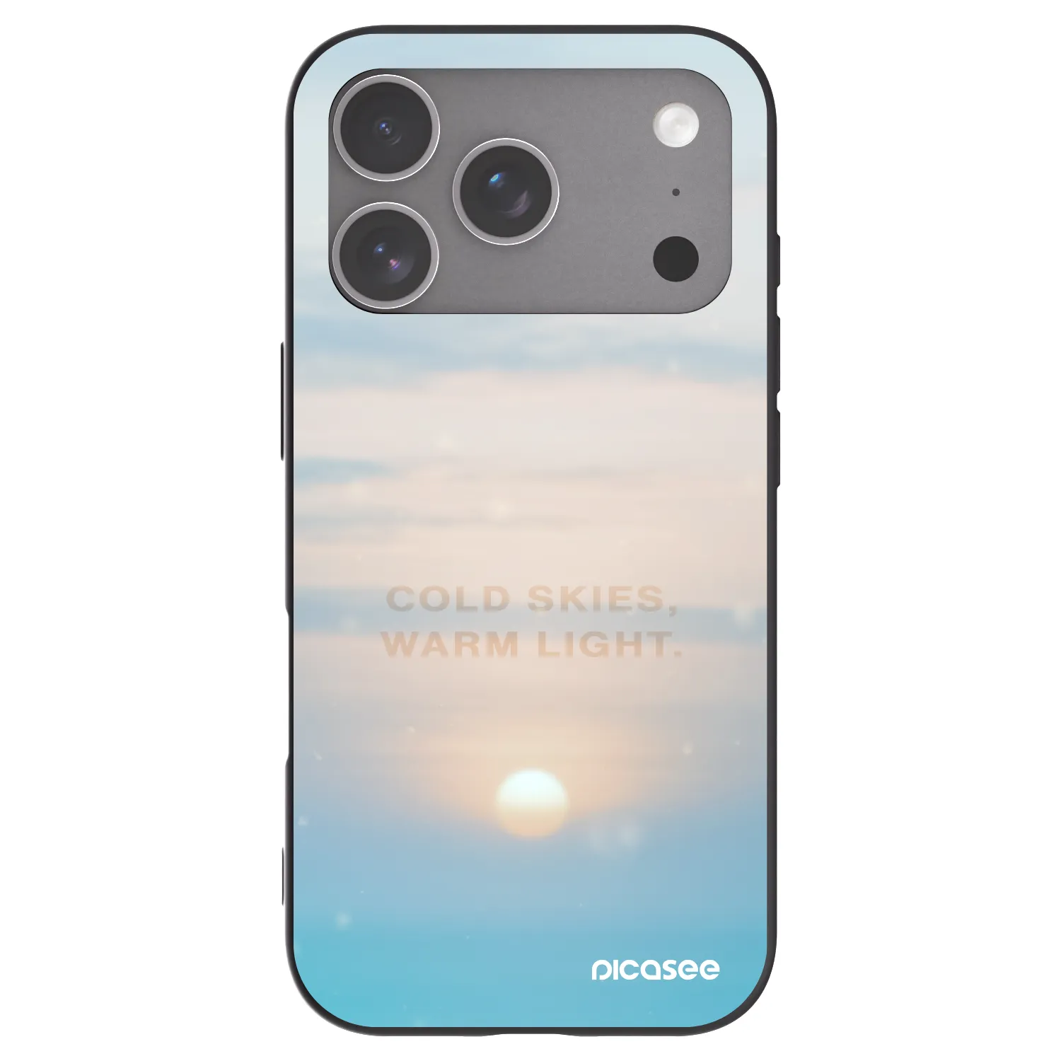Picasee Μαύρη θήκη σιλικόνης για Apple iPhone 18 Pro - COLD SKIES