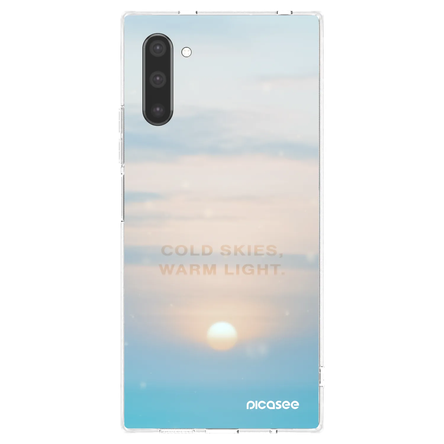 Picasee διαφανής θήκη σιλικόνης Samsung Galaxy Note 10 N970F - COLD SKIES