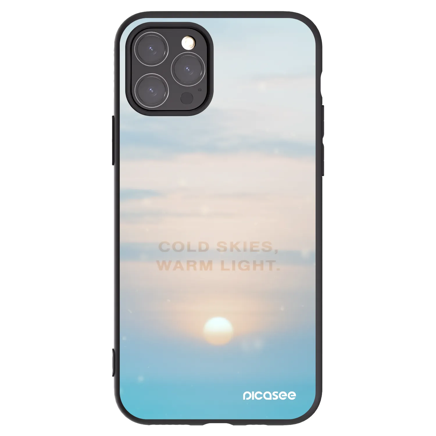 Picasee Μαύρη θήκη σιλικόνης για Apple iPhone 11 Pro - COLD SKIES