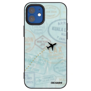 Picasee Μαύρη θήκη σιλικόνης για Apple iPhone 12 mini - FLIGHT PATH