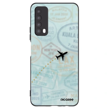 Picasee Μαύρη θήκη σιλικόνης για Huawei P Smart 2021 - FLIGHT PATH