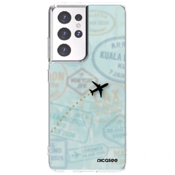 Picasee διαφανής θήκη σιλικόνης Samsung Galaxy S21 Ultra 5G G998B - FLIGHT PATH