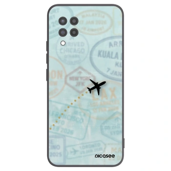 Picasee Μαύρη θήκη σιλικόνης για Samsung Galaxy A42 A426B - FLIGHT PATH
