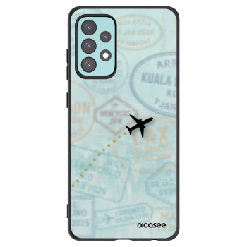 Picasee Μαύρη θήκη σιλικόνης για Samsung Galaxy A72 A725F - FLIGHT PATH