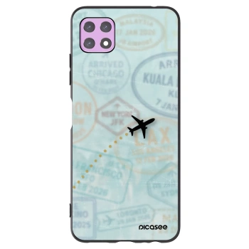 Picasee Μαύρη θήκη σιλικόνης για Samsung Galaxy A22 A226B 5G - FLIGHT PATH