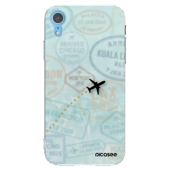 Picasee διαφανής θήκη σιλικόνης Apple iPhone XR - FLIGHT PATH
