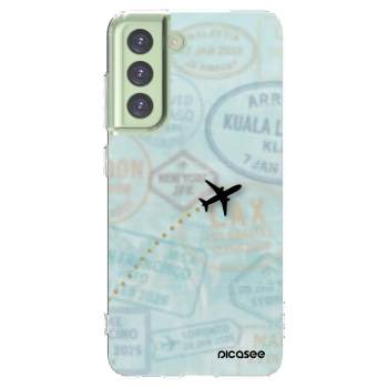 Picasee διαφανής θήκη σιλικόνης Samsung Galaxy S21 FE 5G - FLIGHT PATH