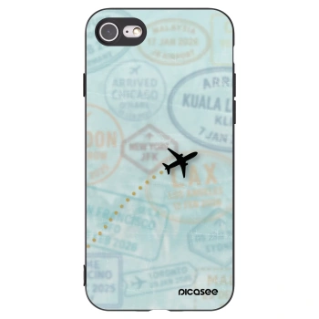 Picasee Μαύρη θήκη σιλικόνης για Apple iPhone SE 2022 - FLIGHT PATH