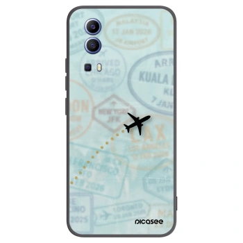 Picasee Μαύρη θήκη σιλικόνης για Vivo Y52 5G - FLIGHT PATH