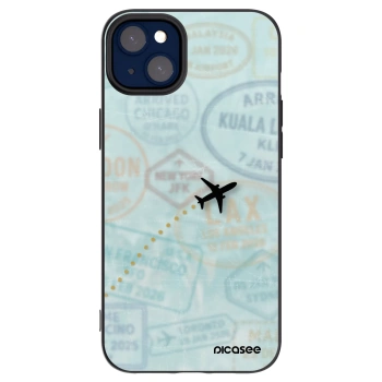 Picasee Μαύρη θήκη σιλικόνης για Apple iPhone 14 Plus - FLIGHT PATH
