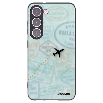 Picasee Μαύρη θήκη σιλικόνης για Samsung Galaxy S23 5G - FLIGHT PATH