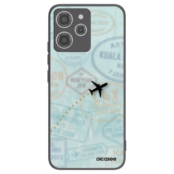 Picasee Μαύρη θήκη σιλικόνης για Xiaomi Redmi 12 4G - FLIGHT PATH