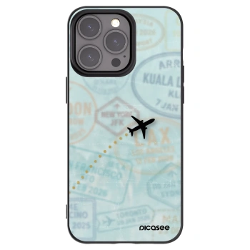 Picasee Μαύρη θήκη σιλικόνης για Apple iPhone 15 Pro Max - FLIGHT PATH