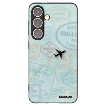 Picasee Μαύρη θήκη σιλικόνης για Samsung Galaxy S24 S921B 5G - FLIGHT PATH