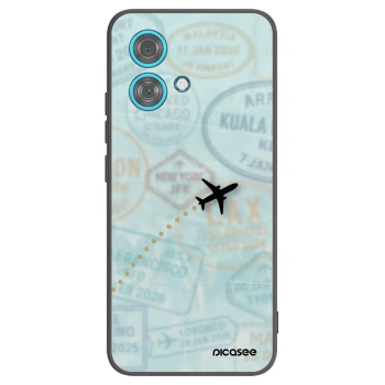 Picasee Μαύρη θήκη σιλικόνης για Motorola Edge 40 Neo - FLIGHT PATH