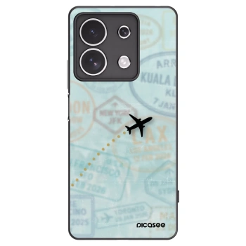 Picasee Μαύρη θήκη σιλικόνης για Xiaomi Redmi Note 13 4G - FLIGHT PATH