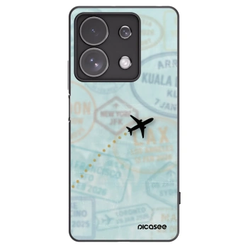 Picasee Μαύρη θήκη σιλικόνης για Xiaomi Redmi Note 13 Pro 4G - FLIGHT PATH