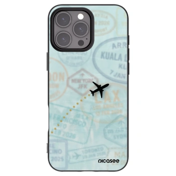Picasee Μαύρη θήκη σιλικόνης για Apple iPhone 16 Pro Max - FLIGHT PATH