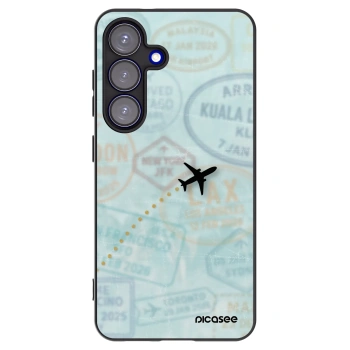 Picasee Μαύρη θήκη σιλικόνης για Samsung Galaxy S25 5G - FLIGHT PATH